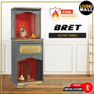 Living Mall Bret Oriental Altar Table with Top Altar Cabinet Fire Resistant Altar Cabinet