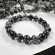 Black hair bar bracelet in thick hair Size 7mm to 14mm