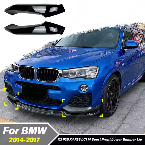 For BMW X3 F25 X4 F26 LCI M SPORT 2014 2015 2016 2017 Automobile Front Bumper Side Splitter Side Win