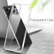 For IPhone 14 13 12 Pro 12 Mini Slim Clear Camera Protection Case Soft TPU Phone Cover