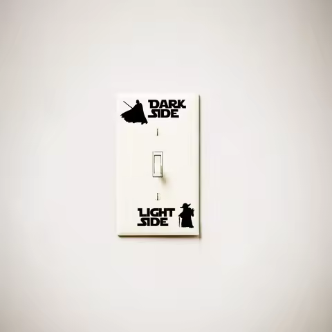 Space Wars Inspired Light Switch Decals DIY Removable Vinyl Stickers Decoration Space Wars Fan Gift