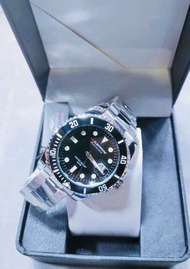 นาฬิกาUs submarine รุ่น J-219MD นาฬิกาข้อมือชาย นาฬิกาสายเหล็ก หน้าปัดพรายน้ำ มีวันที่ กันน้ำ พร้อมก