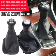 Car Manual 5 6 Speed Gear Shift Shifter Knob Lever Stick HandBall For Audi A6 C5 A4 B5 A8 D2 1998-20