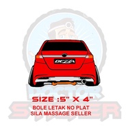STICKER PERODUA BEZZA PANTUL CAHAYA DESIGN