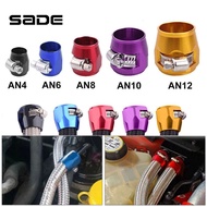 SADE Universal Aluminum Fuel Line Hose Clamp Finisher AN4 AN6 AN8 AN10 AN12 42mm-50mm Car Mod Parts