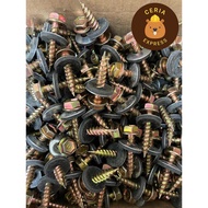 [50pcs] (WOOD)(KAYU) #10 x 1" Self Drilling Hex Head Roofing Awning Screw Washer Skru Besi Zink Ikat