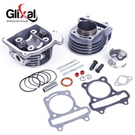 Glixal GY6 80cc 47mm Scooter Rebuilt Kit BIG Bore Cylinder Kit with Cylinder Head Assy 139QMB 1P39QM