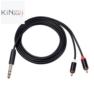 6.35 mm to  Cable,  Cable 6.35mm Male to 2  Male Stereo Audio Adapter Y Splitter  Cable -3 Meter