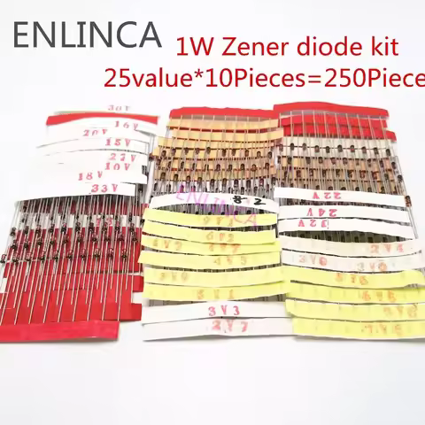 1W Zener diode kit 3V-33V 14values or 25valuesX10Pieces Assorted Assortment Set New electronic compo