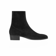 CHELSEA Boots Men's Genuine Leather Short Boots CHELSEA BOOT Men's Boots British Style Pointed Frost