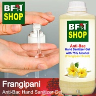 Anti Bacterial Hand Sanitizer Gel with 75% Alcohol  - Frangipani Anti Bacterial Hand Sanitizer Gel - 1L