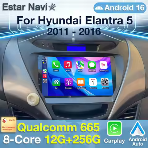Android 16 Car Radio For Hyundai Elantra 5 JK GD MD UD 2006 - 2012 GPS Multimedia Carplay Navi Head 