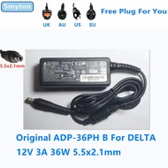 Original AC Adapter Charger For DELTA 12.0V 3.0A 36.0W 5.5x2.1mm ADP-36PH B Power Supply