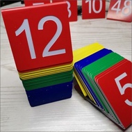 Acrylic Red/Blue/Green/Yellow Table Numbers 1-10 桌面号码牌 餐号牌 E6