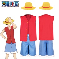 Anime One Piece Luffy Costume For Adult Kid Monkey D Luffy Vest Shorts Outfits First Generation Luffy Classic Set Halloween Party Role Play