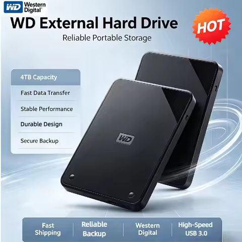 Original Western Digital WD Elements SE External Portable Hard Disk 1TB 2TB 4TB USB 3.0 HDD Data Sto