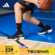 adidas PRO BOUNCE团队款实战篮球运动鞋男子阿迪达斯官方FW5746 黑/白 42(260mm)