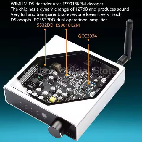 ES9018K2M DAC Decoder 127dB Digital To Analog Converter 2Vrms Bluetooth Audio Receiver APTX HD Optic