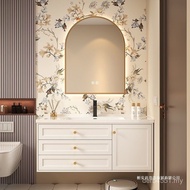Bathroom Counter Basin Typhoon Combination Smart Hanging Mirror Wall Wash Sink Cream Toilet Integrat