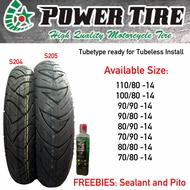 POWER TIRE size 14 for Scooter like Beat, Mio, Click, Skydrive, etc. w/ 14 mags(FREE Sealant & Pito)