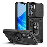 Ring Holder Casing For OPPO A57 A77 Shockproof Phone Case Silicone Camera Protection Hard Back Cover