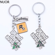 NUOR พิเศษ จี้ห้อยกระเป๋า ของขวัญวันเกิด เกม PS4 Xbox PC เกม GTA ที่ใส่กุญแจ พวงกุญแจเกม GTA V พวงกุ