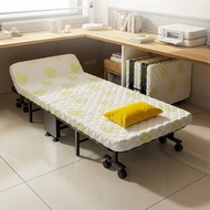 Multi-Functional 4-Section Guest foldable bed Space-Saving Collapsible Single Lounger with Mattress 