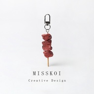 MAUROPOLI Fun Simulation Barbecue String Keychain Food Pendant Unique Accessories Creative Ornaments