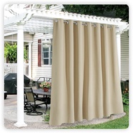 1PC Waterproof Indoor Outdoor Curtain For Patio Gazebo Front Porch Pergola Sun Blocking Grommet Curtain Panel UV Resistant