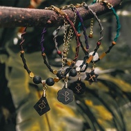 【魔法符文】盧恩符文編織手鏈 好運/治癒/守護/健康