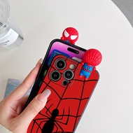 For Huawei Y5 2018 Y5 Prime Y5P Y6P Y6 2018 Y6 2018 Y5 Lite 2018 Prime 2018 Y6 2019 Y6 Pro 2019 Y6S Cute Cartoon Spider-Man SpiderMan Phone Case With Doll and Holder Lanyard