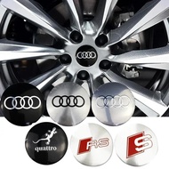 56mm 4pcs for AUDI Sline Quattro Q3 Q5 Q7 RS8 RS6 TT S3 S4 S8 S7 A3 A4 A5 A6 A7 B9 B5 Car Logo Wheel