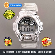 G-Shock Men GM-6900SCM-1D GM6900SCM-1D Digital Bulat Besi Putih Camo Asia Set Watch Silver Transpare