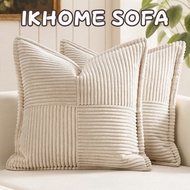 IKHOME Throw Pillow for Couch Bed Livingroom 48x48 CM Throw Pillows Broadside Striped Patchwork Soft