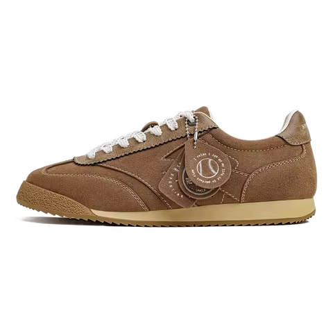 Maden Men‘s Retro Dark Brown Running Shoes German Trainer Style Breathable Sneakers Casual Baseball 