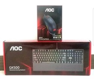 原價$1540😱全新AOC電競機械青軸鍵盤滑鼠套裝GK500 GM500