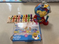 Vtech地球儀 Baby Shark地毯 木製數字配對玩具