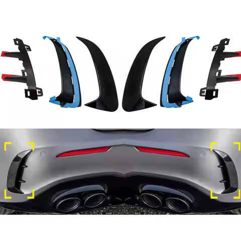 Pair Rear Flicks Bumper Spoilder Canards Splitters For Mercedes Benz W177 AMG Line Hatchback A180 A2