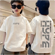 Express Delivery 24 Hours HY3PE COOL Boys And Girls T-Shirt Letter Print Round Neck Short Sleeve COD