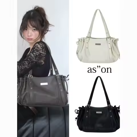 ASON roaming bag korean ason brand dumpling AS skin surface motorcycle single shoulder underarm bag