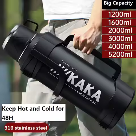 Large Capacity Stainless Steel Thermos Portable Vacuum Insulated Cup Large Capacity 316 Stainless St