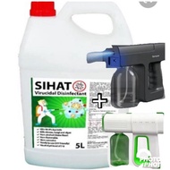 Full set( k5gun+5L sihat Sanitizer / k6x＋sihat sanitizer 5 L）Wireless Portable Nano spray gun＋ SIHAT disinfectant 5L