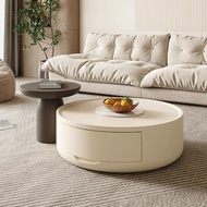 huangleis0.sg huangleis0.sg Coffee Table Side Table Round Wooden Coffee Table Living Room Tea Table 