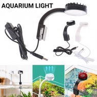 [白色] 魚缸燈 LED照明燈 水族箱造景燈 節能小型夾燈 [平行進口]