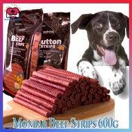 Monbab Beef Strips Dog Treats Snacks Beef Strips Strips 600g/Monbab B12 Dog Treats Beef Sticks 400g