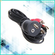 WU Universal USB 3 5mm to 2RCA Adapter Cable HighSpeed USB2 0 Extension Cord 100CM 39 37in