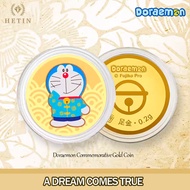 【HETIN】Doraemon Gold Coin Red Packets (0.2g) 999/24K Pure Gold Coin