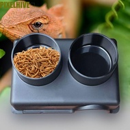 PIXELHIVE​ Snake Shelter House, Black Rectangle Reptile Hide Box, Reptile Hide Cage Box S/M/L Plasti