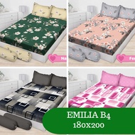 Bonita Emilia Sprei Bantal 4 Flat King Size 180x200 cm  New Motif Cantik