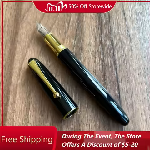 Guochen Luxury Black Gold High-end Fountain Pen for Calligraphy Graphic Writing, Graphic Design, Off